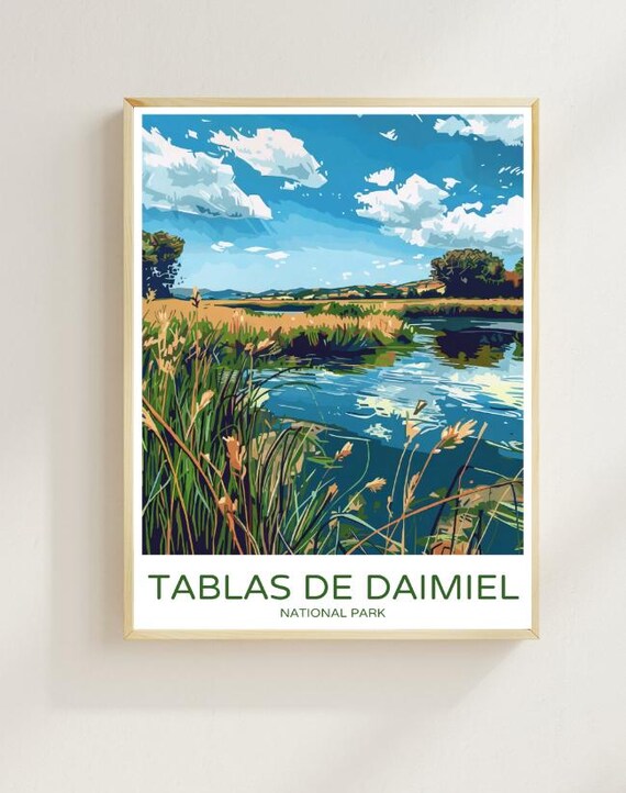 Tablas De Daimiel National Park Spain Wetlands Reeds Sky Travel Poster