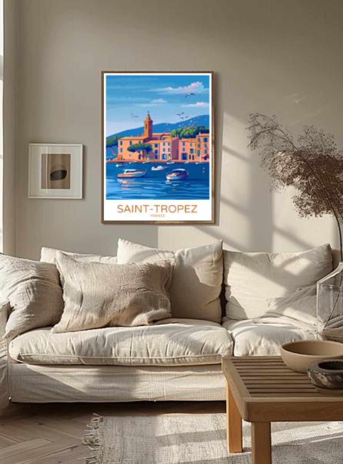 Saint-Tropez France Harbor Boats and Waterfront Travel Poster - Image 2