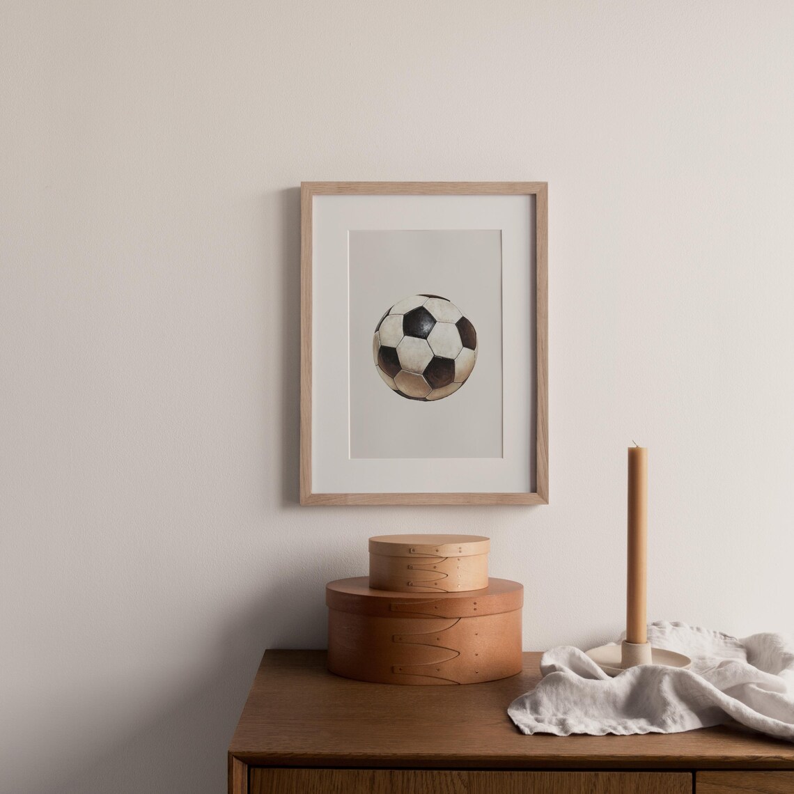 Soccer Ball Vintage Style Art Print, Nursery Decor - Image 3