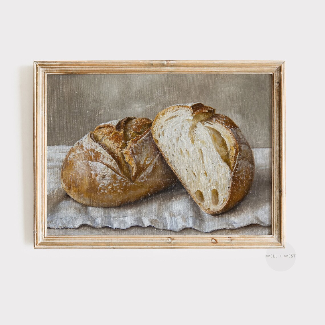 Country Kitchen Sourdough Bread Vintage Still Life Art Print