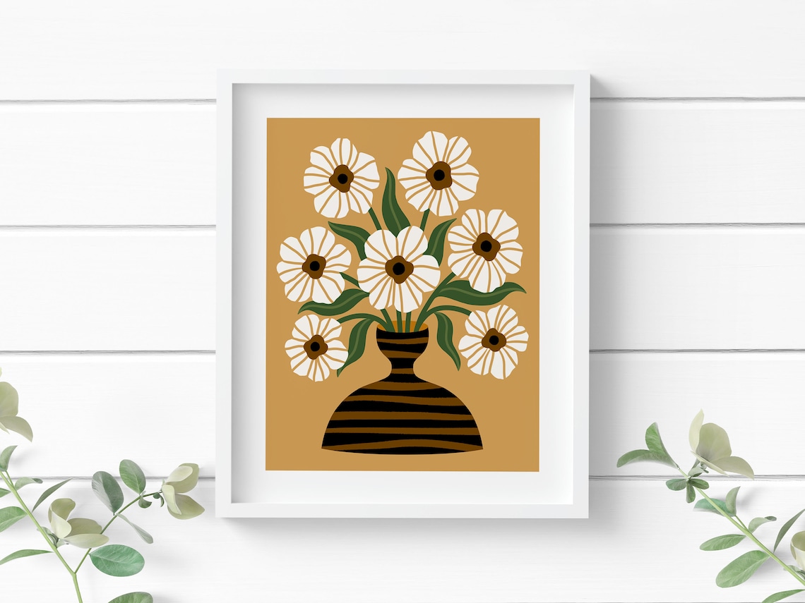 Boho Florals Wall Art Print, Botanical Home Decor - Image 2