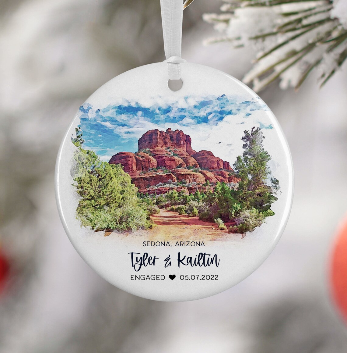 Sedona Personalized Travel Ornament Art Print