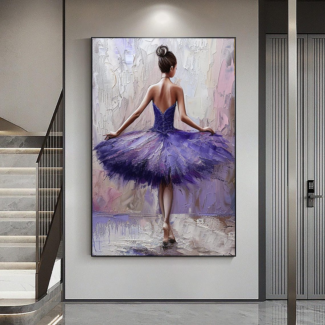 Original Dancer Painting Ballerina Fine Art Ballerina Oil Painting Ballet Wall Decor Original Ballerina Painting Modern Home Decor - Image 3