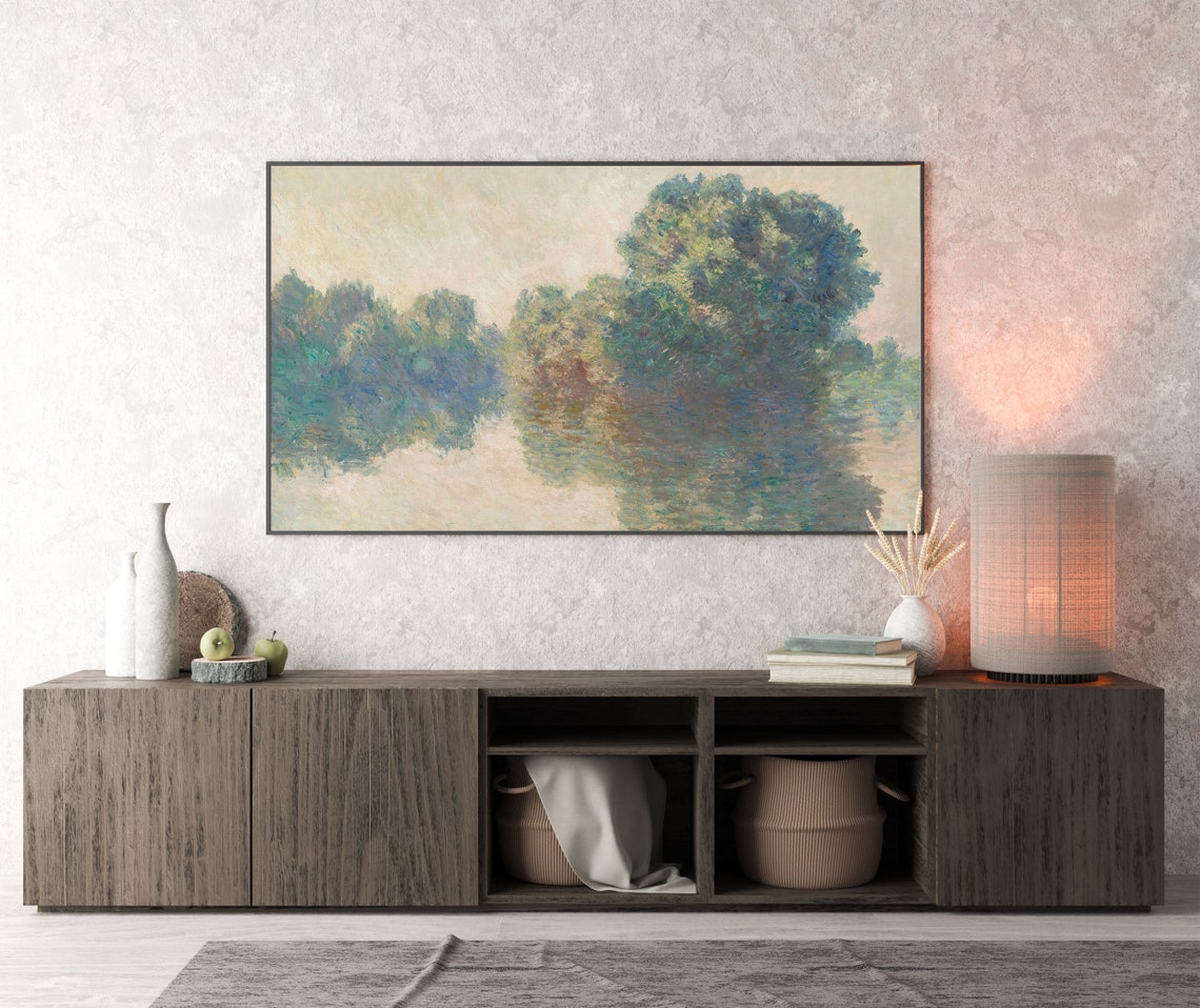 Claude Monet Spring River Trees Soft Impressionist Landscape Poster - Image 3