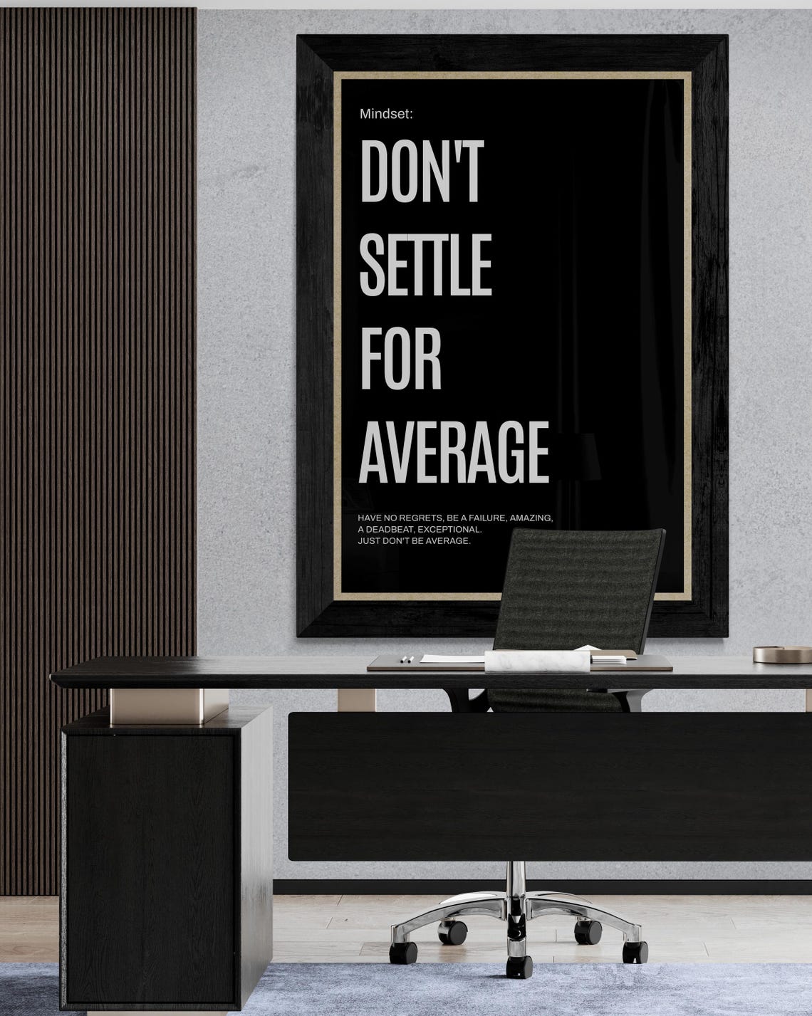 Do Not Settle For Average Be Exceptional Mindset Quote Poster Art - Image 2