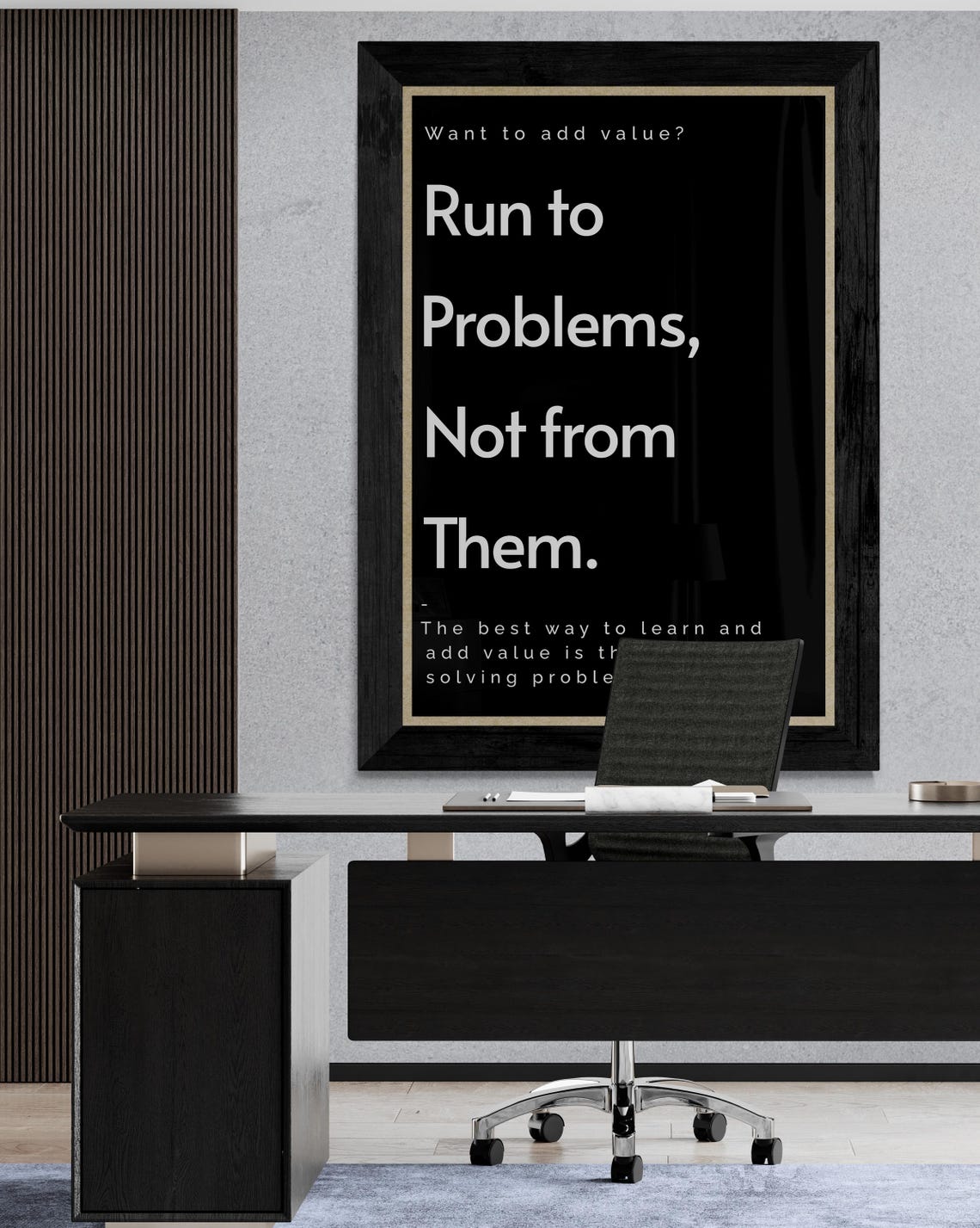 Run To Problems Not From Them Growth Mindset Bold Quote Poster - Image 2