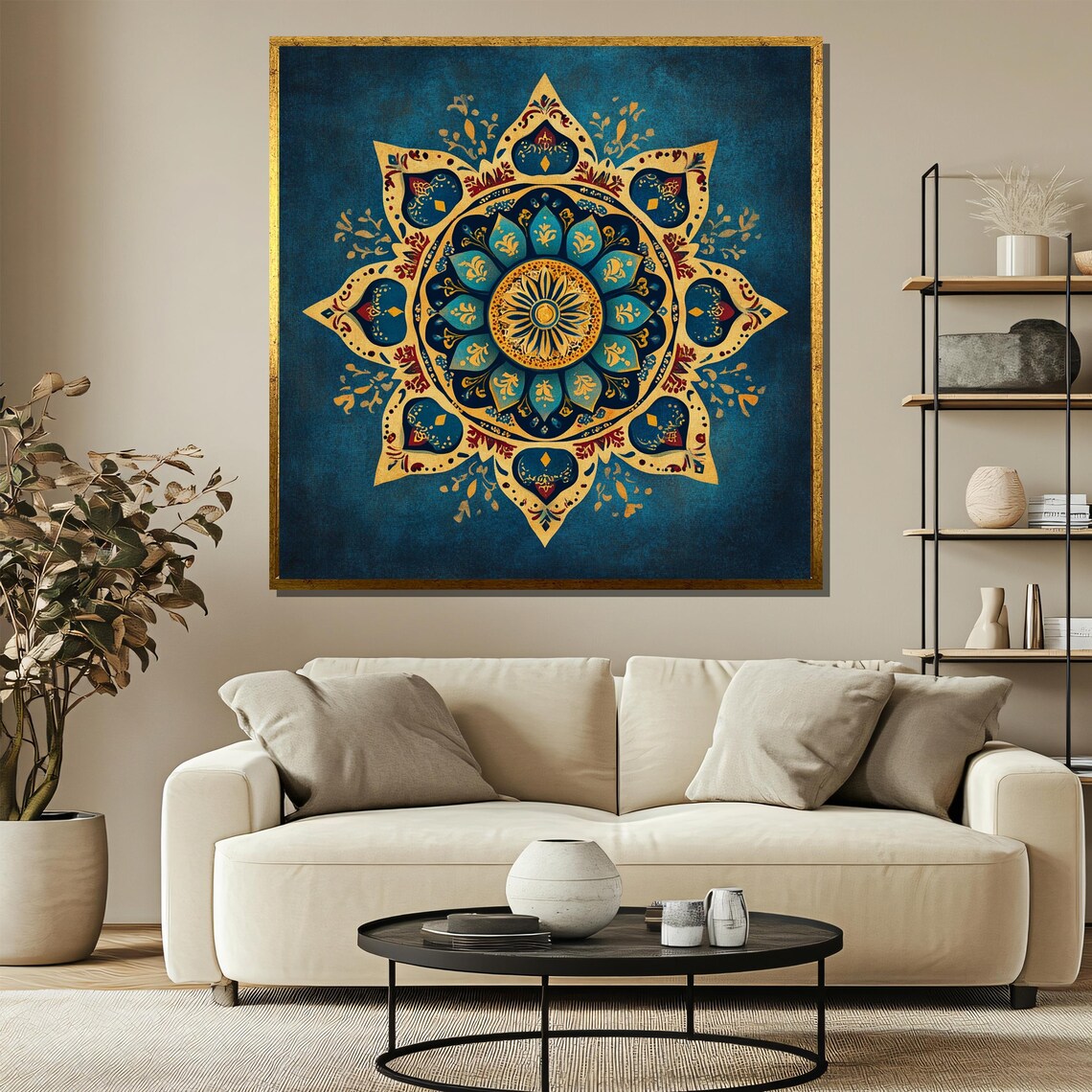 Gold Mandala Wall Art, Islamic Geometric Decor - Image 3