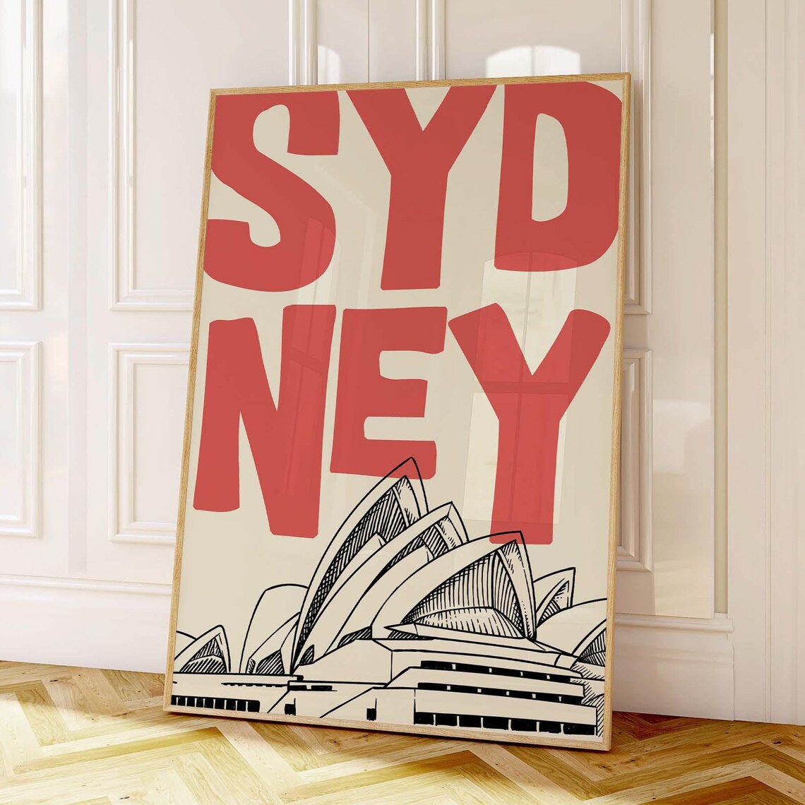 Sydney Opera House Vintage Travel Poster