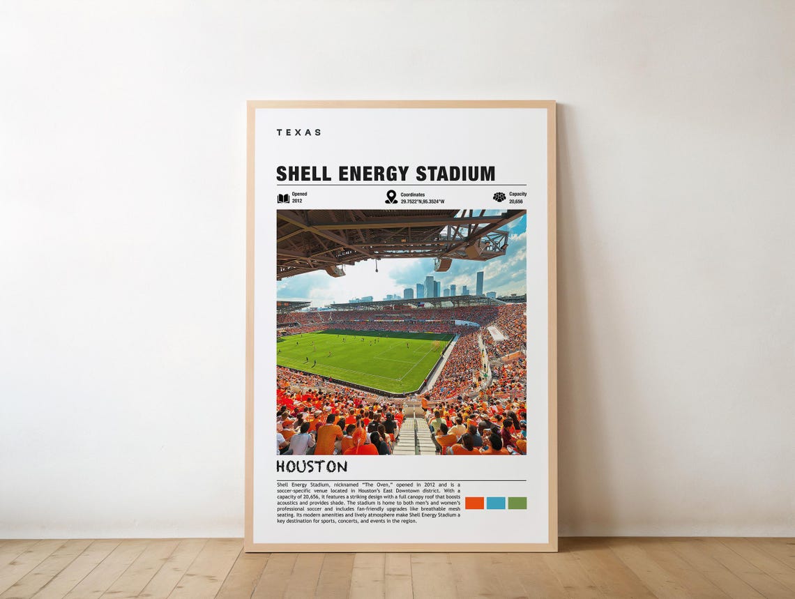 Shell Energy Stadium Houston Texas Soccer Arena Photo Poster