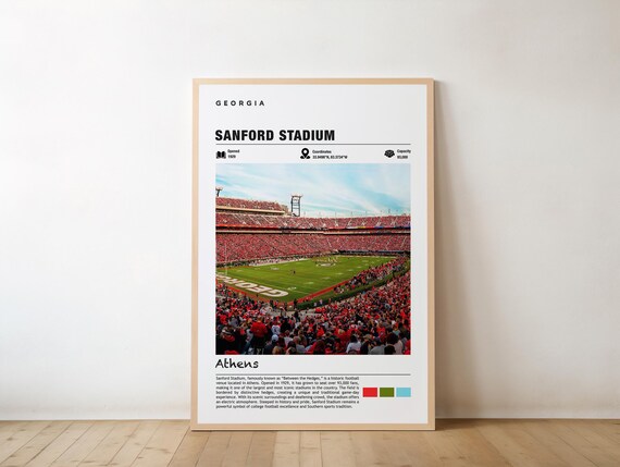 Sanford Stadium Athens Georgia College Football Arena Photo Poster