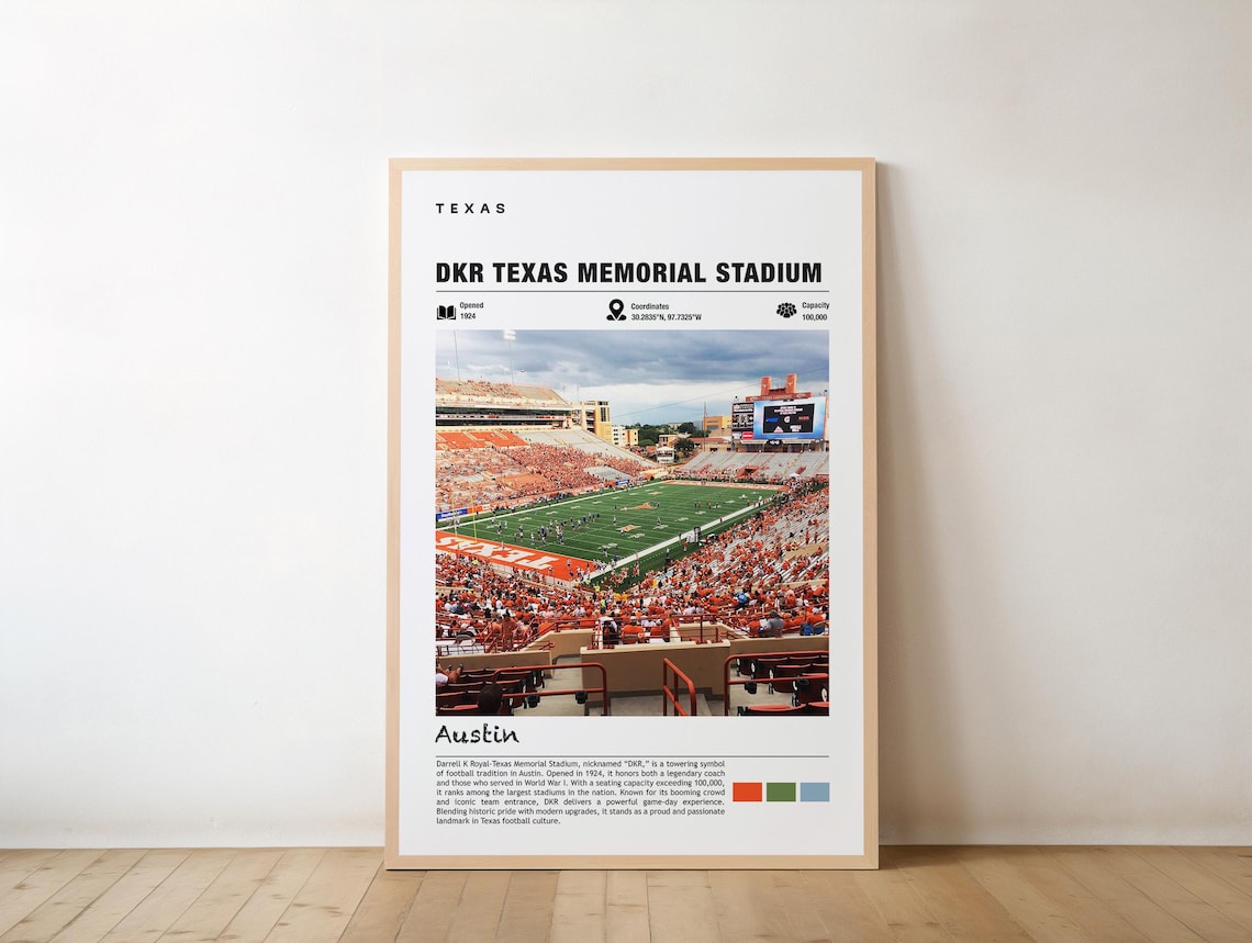 Texas Memorial Stadium Austin Views Poster Print