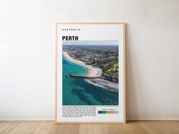 Perth Print Art Poster Photo Painting Australia Travel Wall City