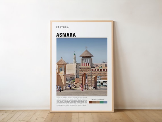 Asmara Eritrea Historic Gate Street Scene Africa Travel Poster