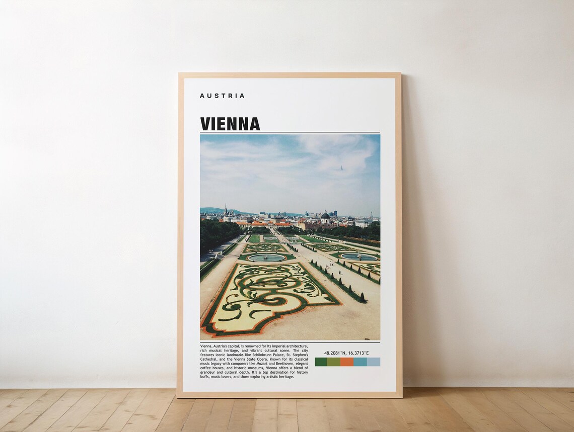 Vienna Austria Schoenbrunn Palace Gardens Photo Travel Poster