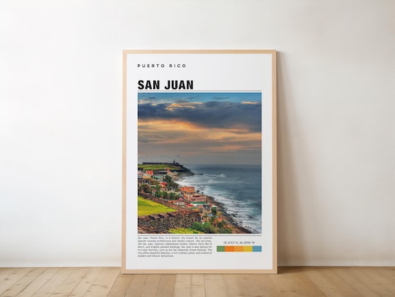 San Juan Print Vintage Poster Art Photo Wall Puerto Rico