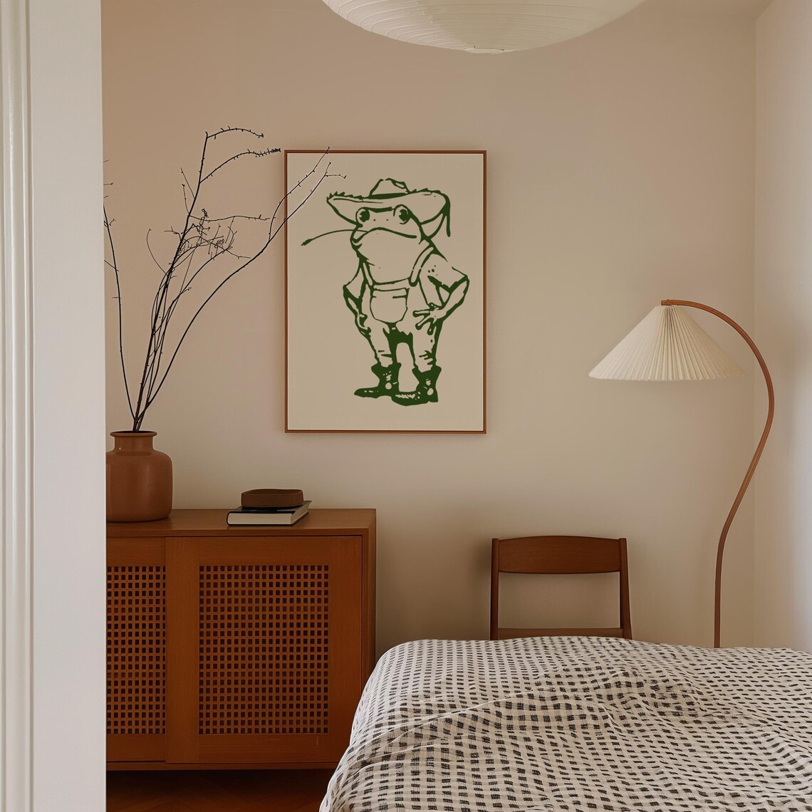 Cowboy Frog Farmer Funny Cute Southwest Art Print - Image 3