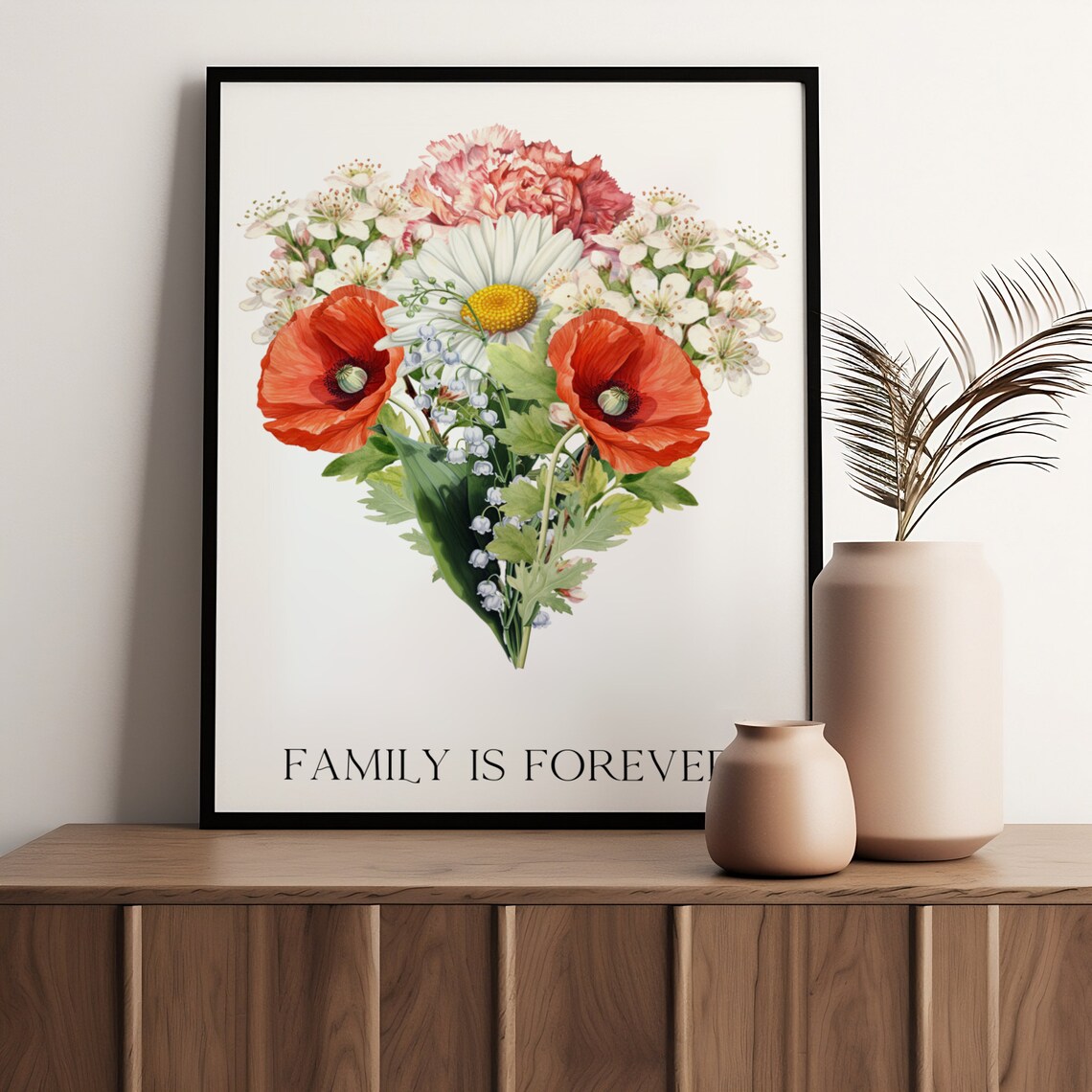 Grandmas Garden Birth Flower Bouquet Personalized Floral Poster - Image 4
