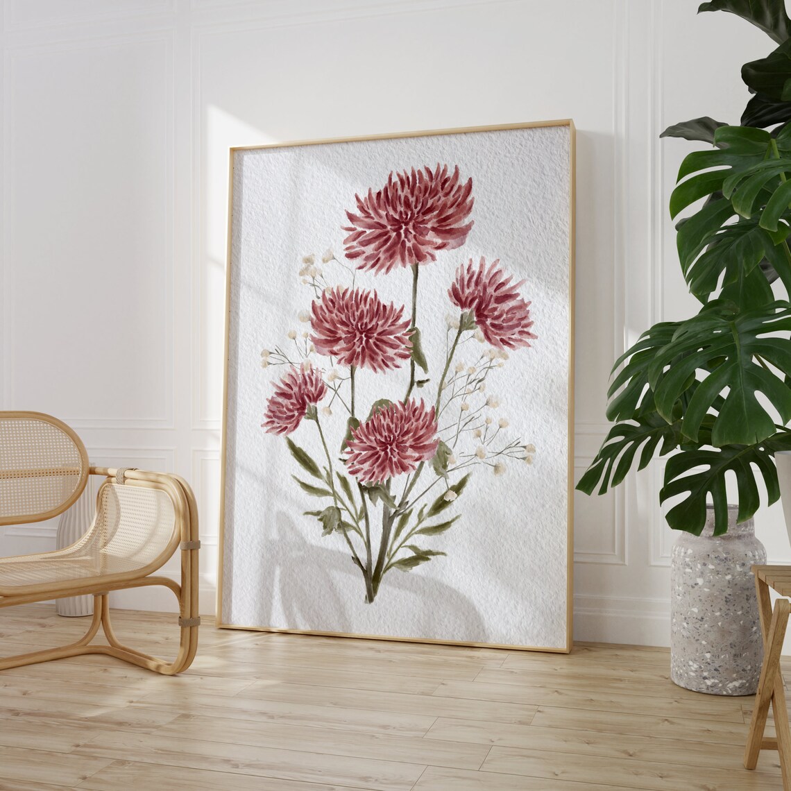 Family Birth Month Flower Custom Watercolor Art Print - Image 4