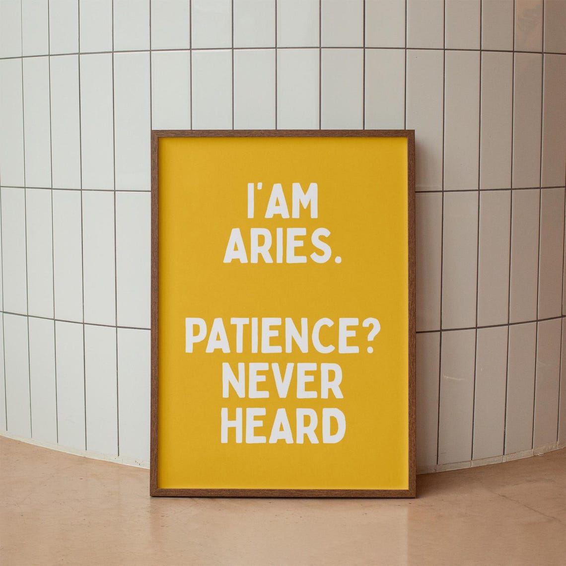 Funny Aries Zodiac Poster Sarcastic Astrology Wall Art