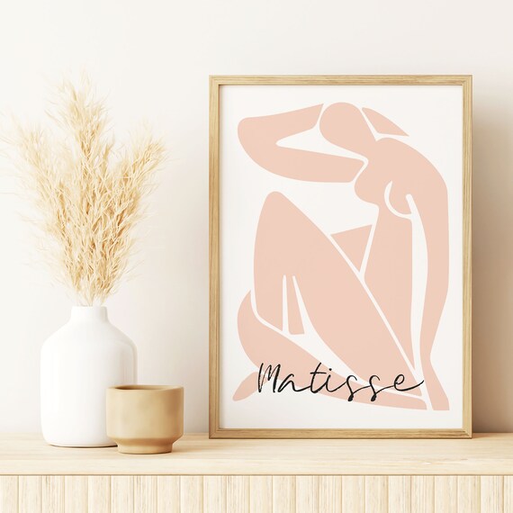 Pink Matisse Prints Modern Poster Abstract Print Living Room Poster Museum Print Matisse Gallery Wall Poster