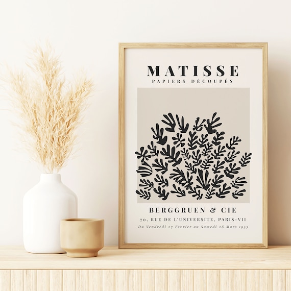 Henri Matisse Papiers Decoupes Black Leaf Pattern Berggruen Poster