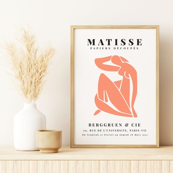 Henri Matisse Papiers Decoupes Coral Seated Figure Paris Art Poster