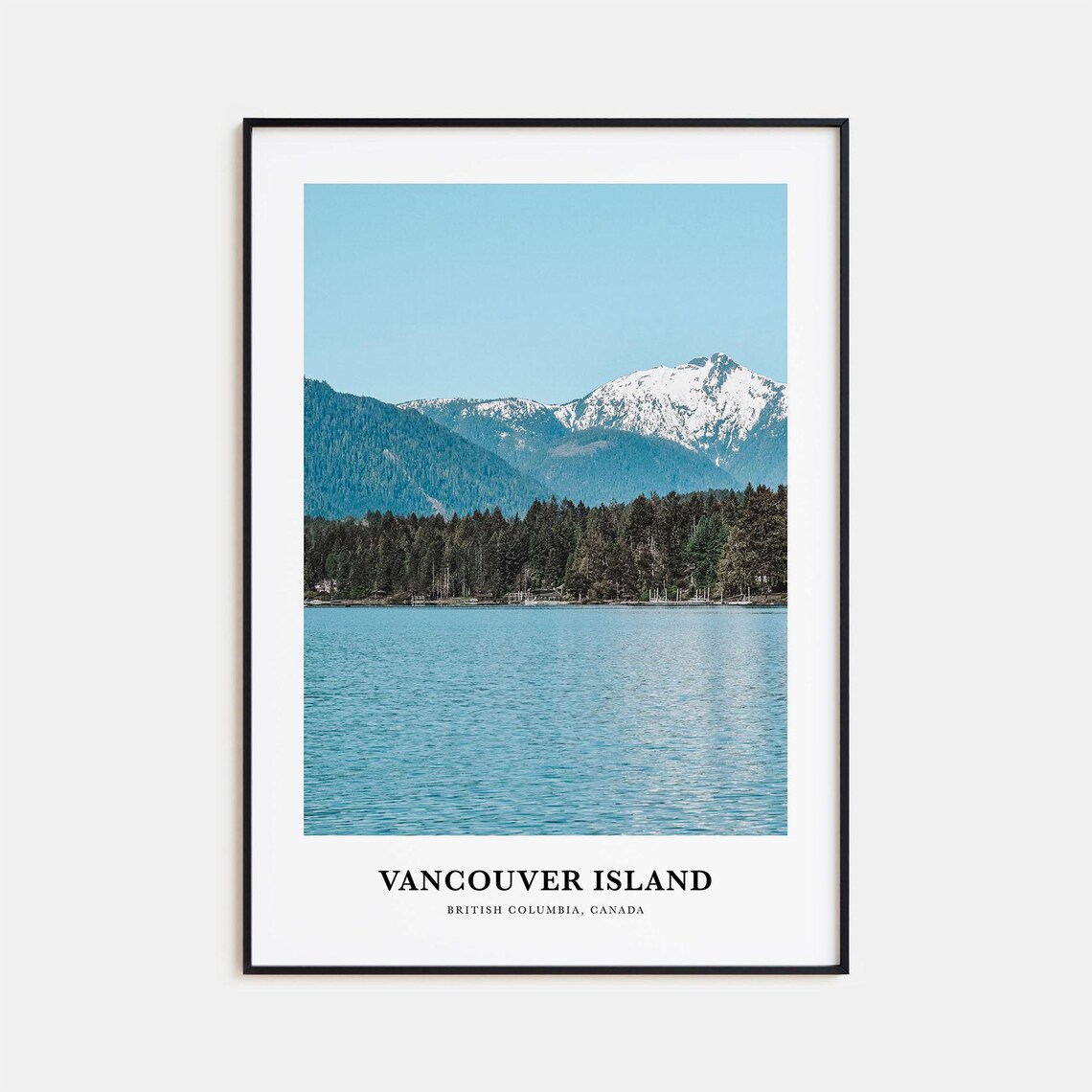 Vancouver Island Travel Poster, British Columbia Map