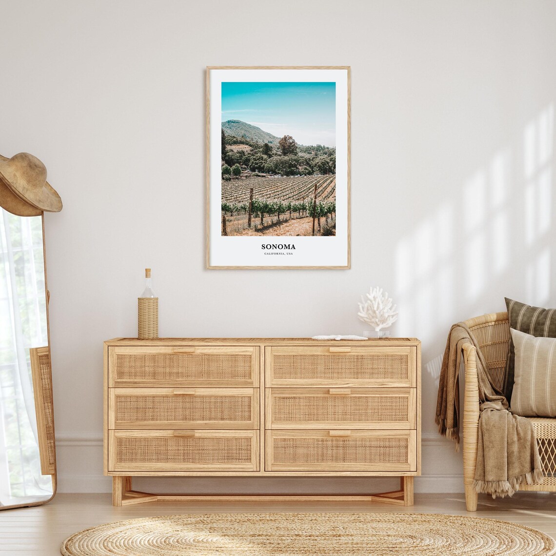 Sonoma Travel Poster, California Map Wall Art - Image 2