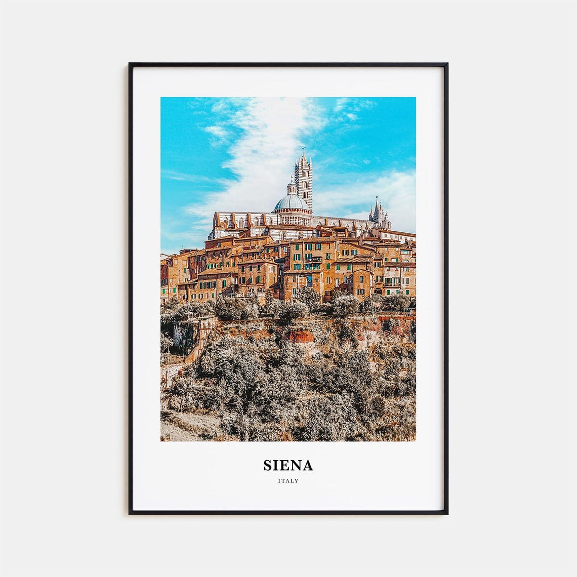 Siena Italy Duomo Hilltop Medieval Old Town Tuscan Travel Poster