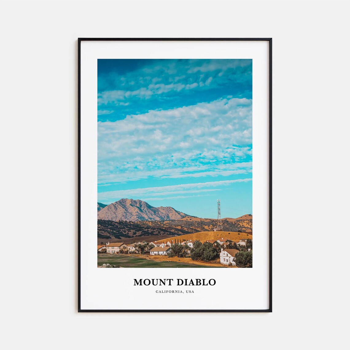 Mount Diablo Travel Poster, California Wall Art