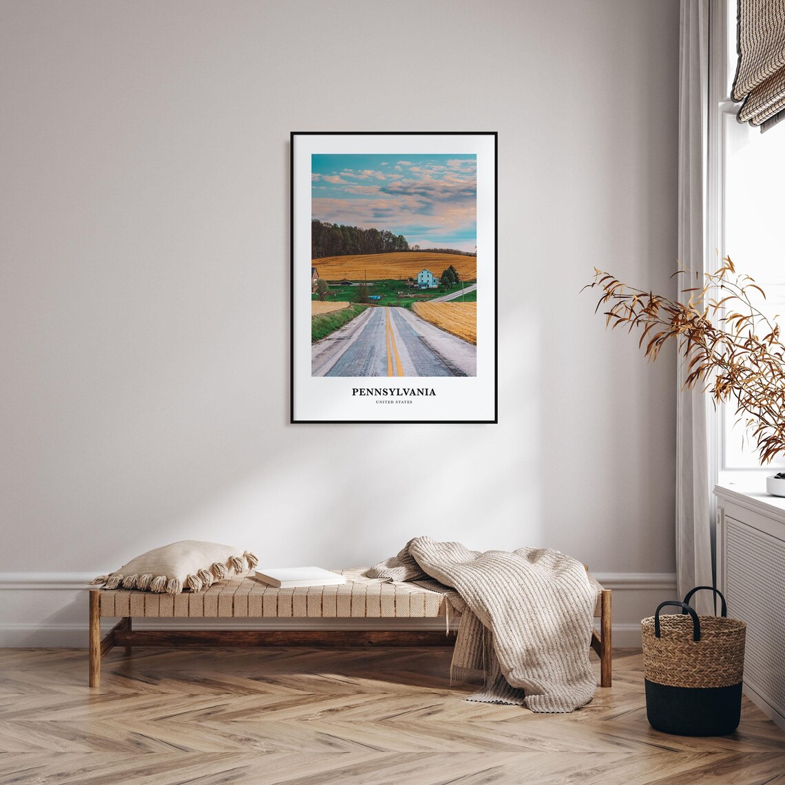 Pennsylvania Travel Poster, United States Map Print - Image 4