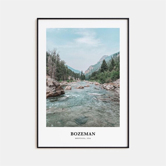 Bozeman Montana Travel Poster, Place Decor