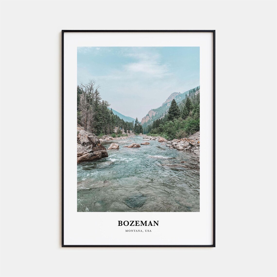 Bozeman Montana Travel Poster, Place Decor