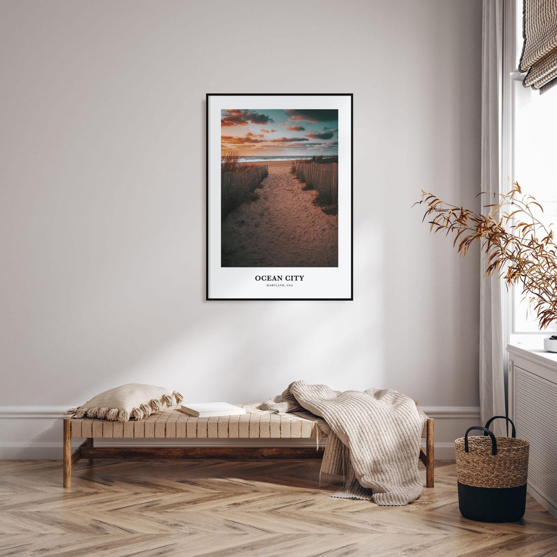 Ocean City Print Maryland Ocean City Photo Poster Ocean City Travel Wall Art Ocean City Map Print Ocean City Photography Print Usa - Image 4
