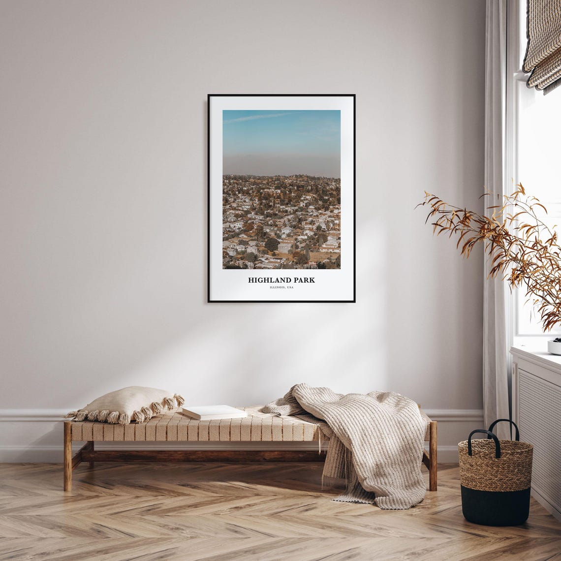 Highland Park Print Highland Park Photo Poster Highland Park Travel Wall Art Highland Park Map Print Highland Park Print Illinois Usa - Image 3