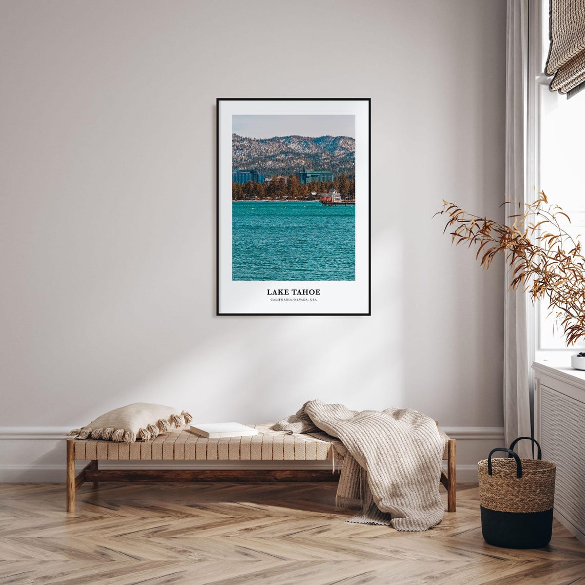 Lake Tahoe Print No 2 Lake Tahoe Photo Poster Lake Tahoe Travel Wall Art Lake Tahoe Map Lake Tahoe Photography Californianevada Usa - Image 3