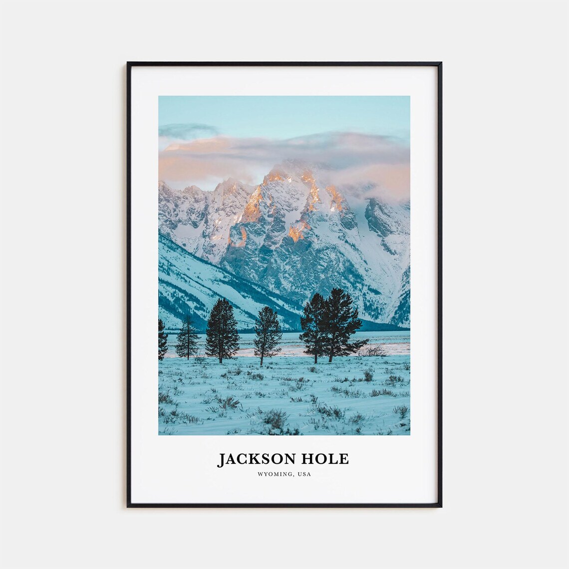 Jackson Hole Travel Poster, Wyoming Wall Art Print
