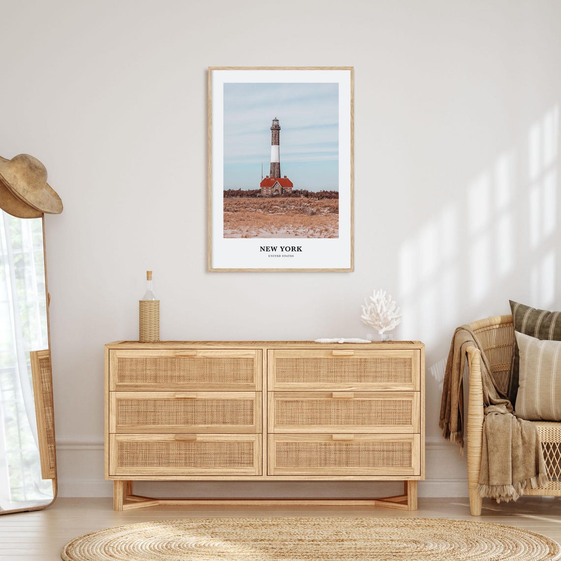 New York Print State New York Photo Poster New York Travel Wall Art New York Map New York Print New York Wall Dcor United States - Image 2