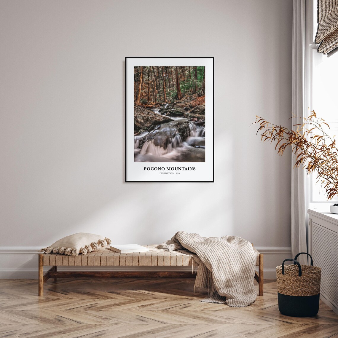 Pocono Mountains Pennsylvania USA Forest Stream Photo Poster - Image 4