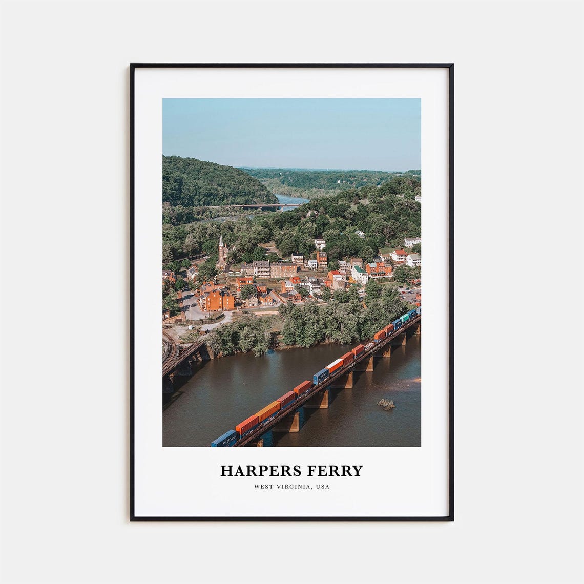 Harpers Ferry Print Harpers Ferry Photo Poster Harpers Ferry Travel Wall Art Harpers Ferry Map Print Harpers Ferry West Virginia Usa