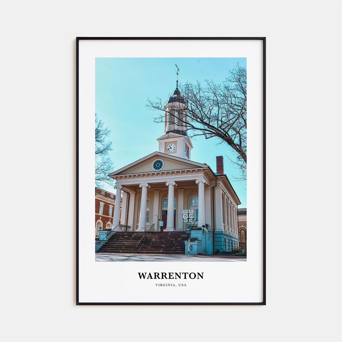 Warrenton Print Warrenton Photo Poster Warrenton Travel Wall Art Warrenton Map Print Warrenton Photography Warrenton Virginia Usa