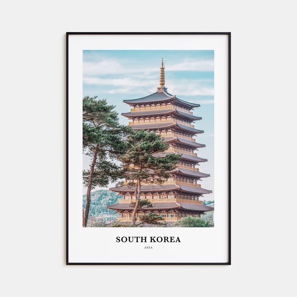 South Korea Print South Korea Photo Poster South Korea Travel Wall Art South Korea Map Print South Korea Photography Print Asia