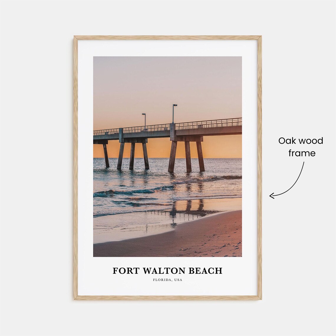 Fort Walton Beach Travel Poster, Florida Map Print - Image 3