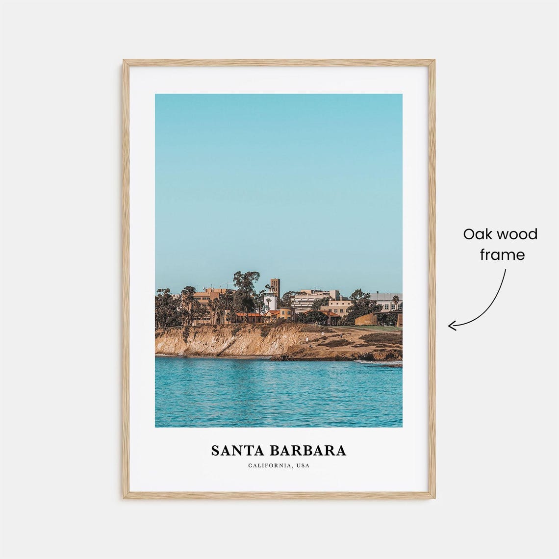 Santa Barbara California Coastal Cliffs Turquoise Ocean View Poster - Image 3