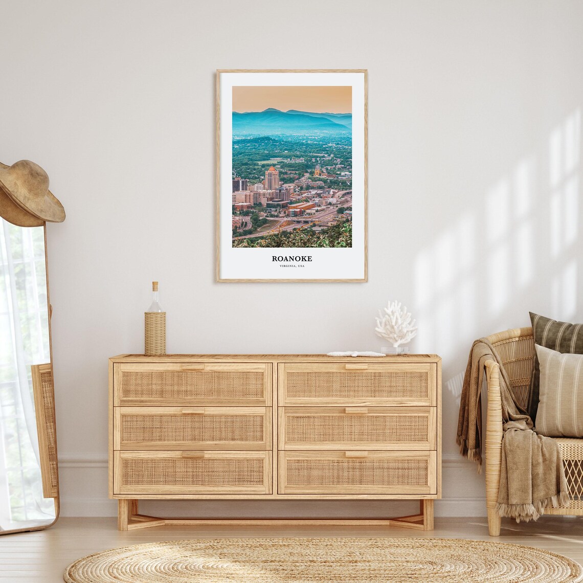 Roanoke Travel Poster, Virginia Place Wall Art - Image 2