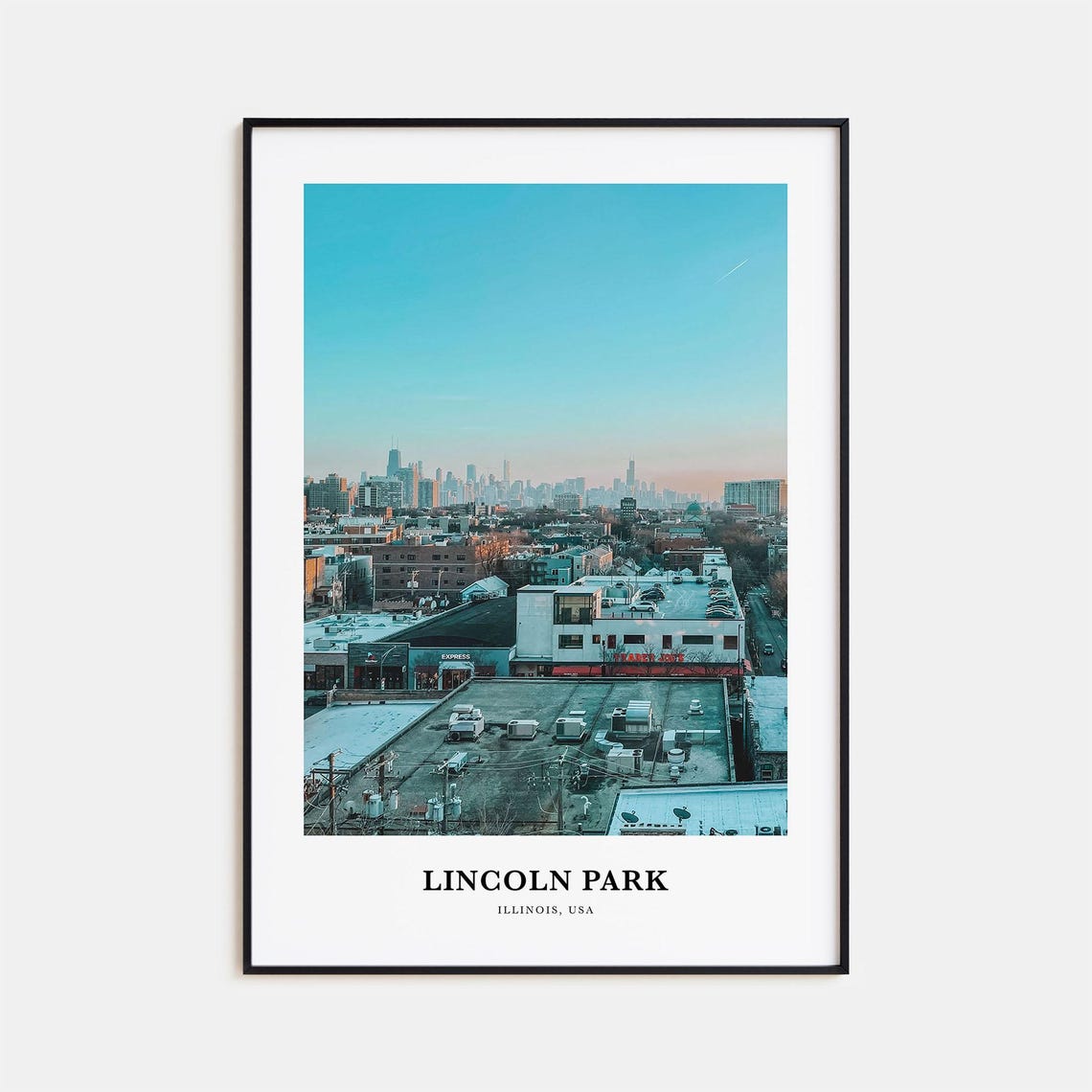 Lincoln Park Print Lincoln Park Photo Poster Lincoln Park Travel Wall Art Lincoln Park Map Print Lincoln Park Print Illinois Usa