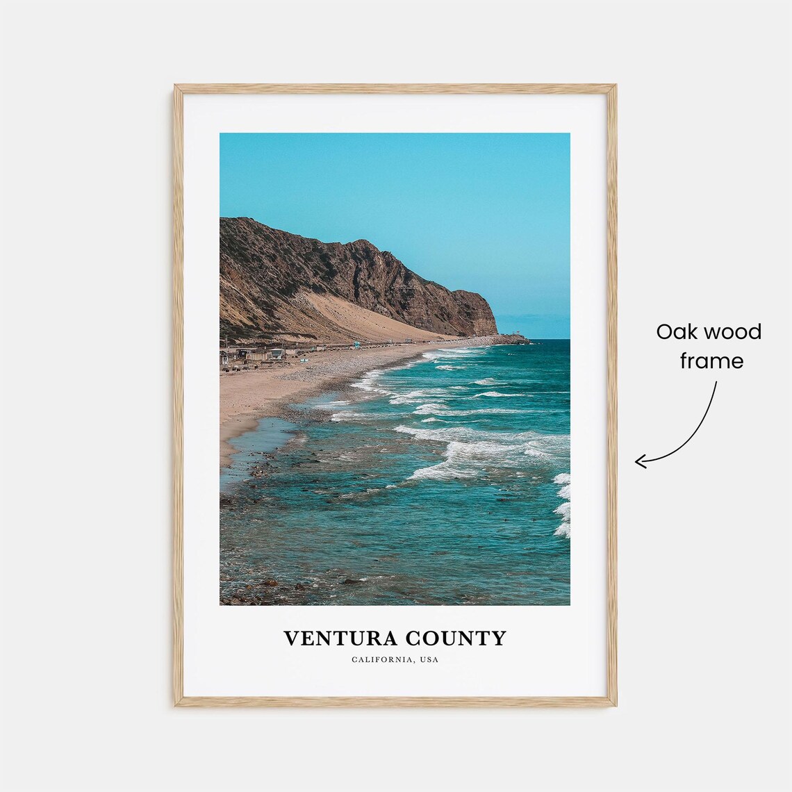 Ventura County Travel Poster, California Map Art - Image 3