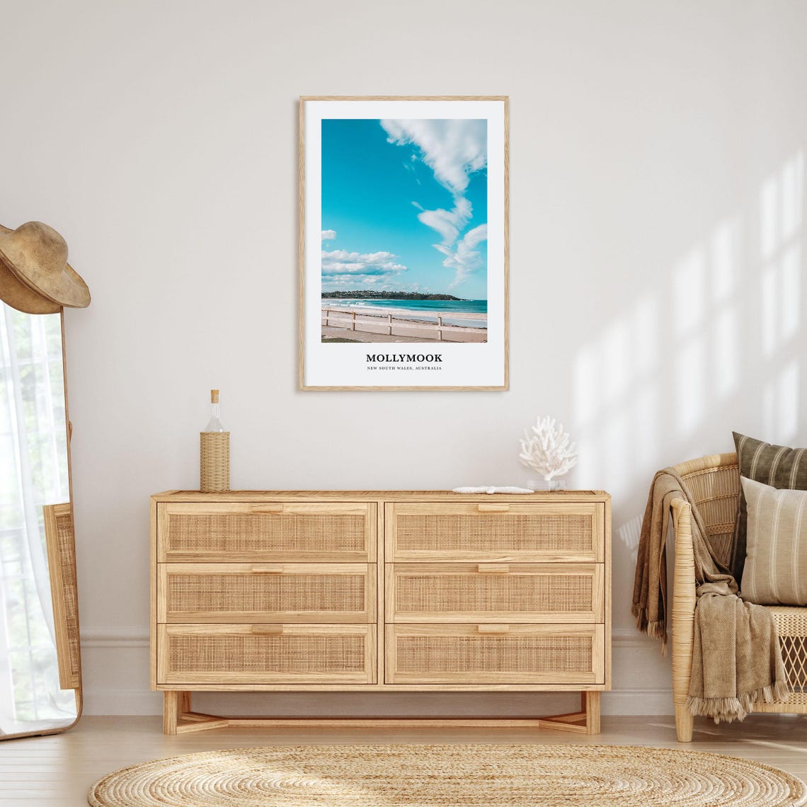 Mollymook Beach Boardwalk Sunny Sandy Shore Coastal Travel Poster - Image 2