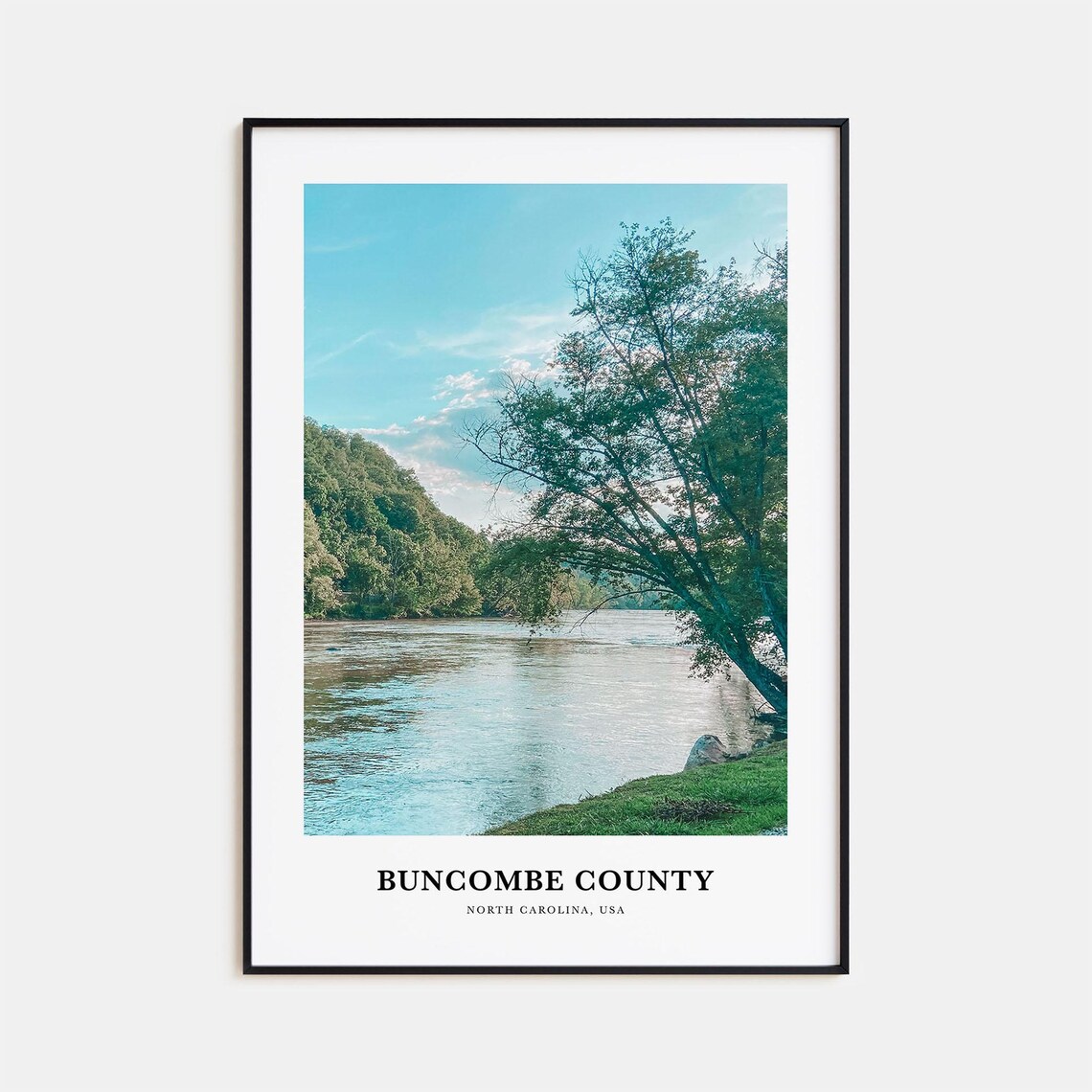 Buncombe County North Carolina River Forest Scenic Photo Poster