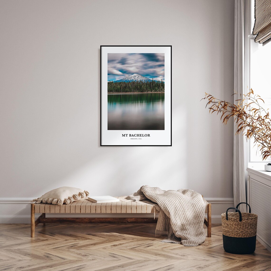 Mt Bachelor Travel Poster, Oregon USA Wall Art - Image 3
